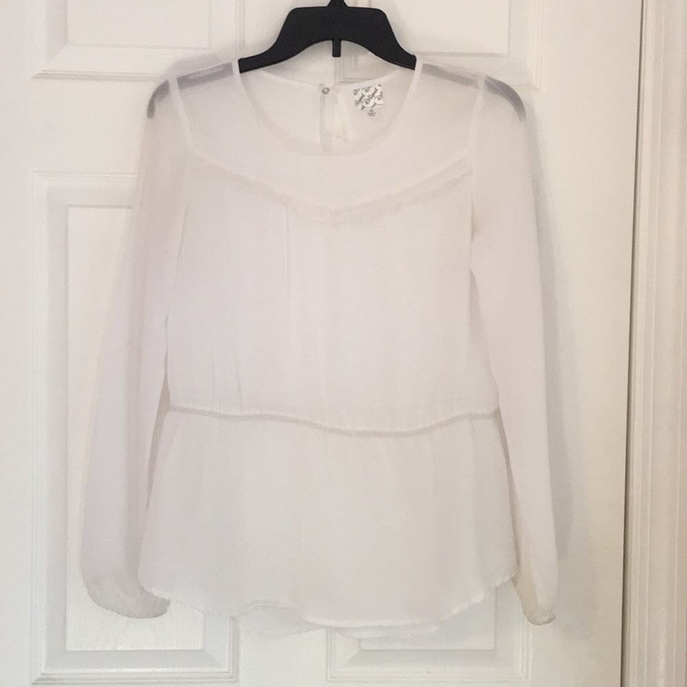 White Ruffle Sheer Bridgerton Inspired Top